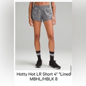 Lululemon Athletica Gray Hotty Hot LR 4” Athletic Shorts - 8 Tall